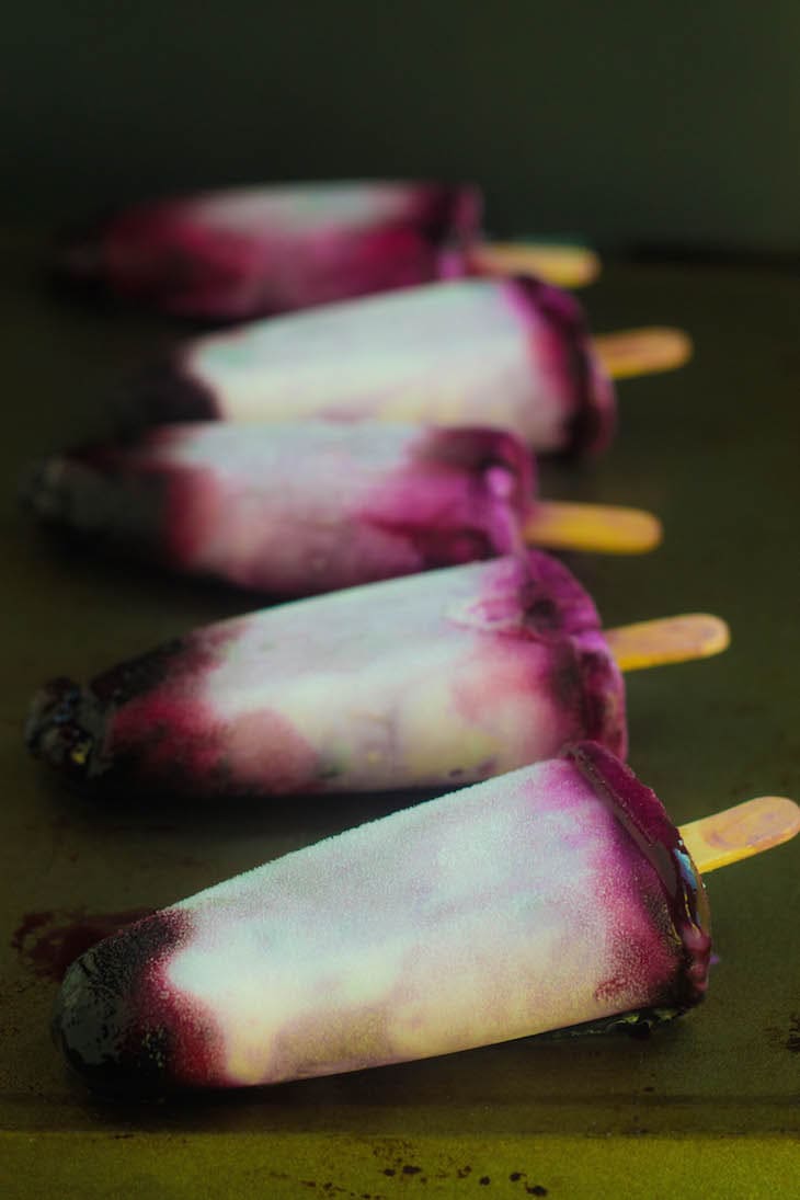 blueberry popsicle, blueberry and yogurt popsicle, healthy popsicle, kid friendly snack, yogurt popsicle, dessert with curd