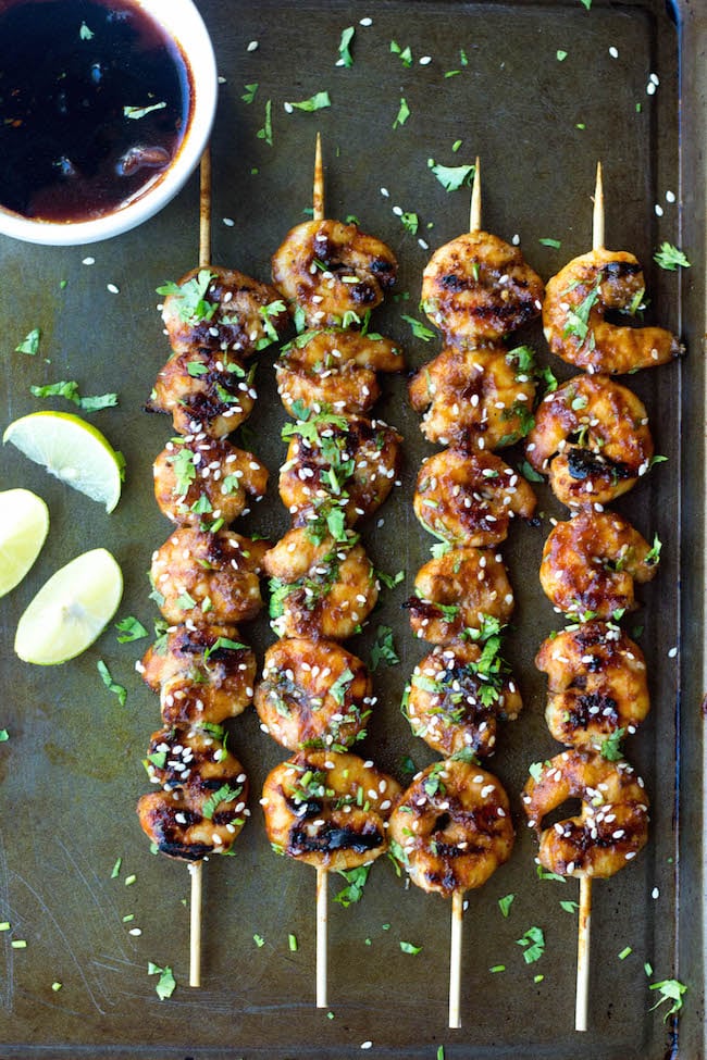 grilled shrimp, grilled shrimp recipe, pineapple glaze, prawns recipe, easy shrimp recipes